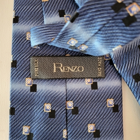 Renzo Hand Made Silk Tie - Picture 3 of 3